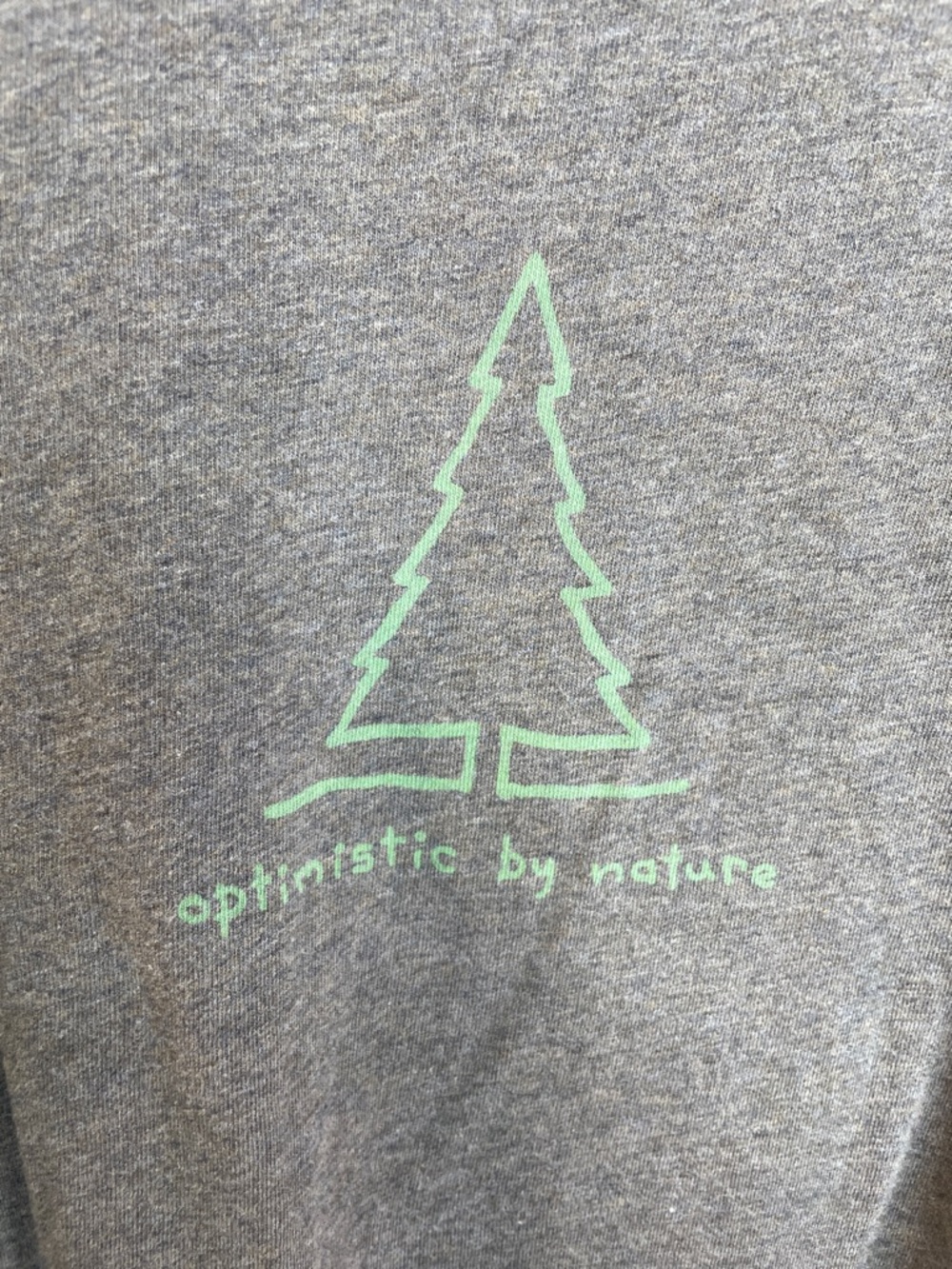 Life Is Good Men's Long Sleeve Tee - Olive Green with Light Green Tree